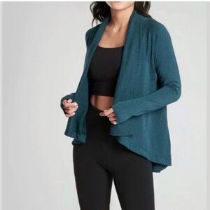 Athleta Nirvana Wear Two Ways Wrap Open Cardigan - Small